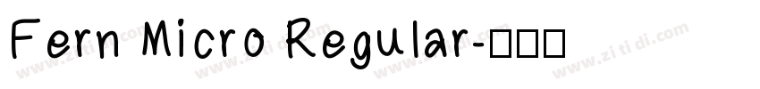 Fern Micro Regular字体转换